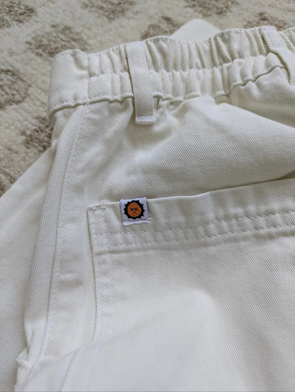 Big Bud Press Work Pants In White Cream Size XXS Elastic Waist
